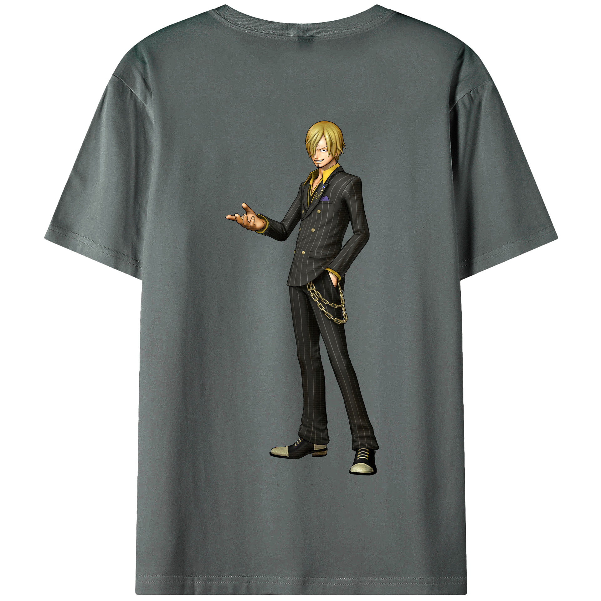 ワンピース サンジ ONE PIECE Sanji 綿100％半袖Tシャツ（背面プリント）